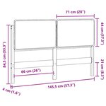 vidaXL Tête de lit capitonnée Gris Naturel et Clair 140 cm Pin massif