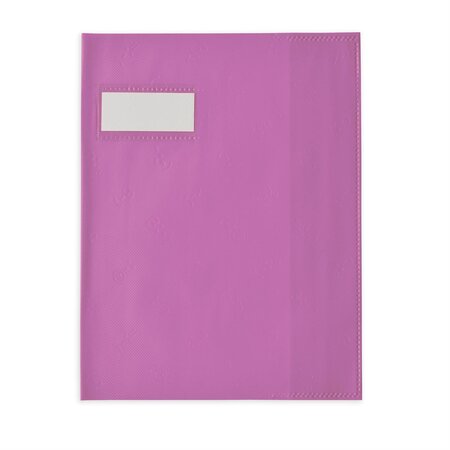Protège-cahier Styl'SMS 17x22 cm pvc 120 avec Porte-étiquette Violet ELBA