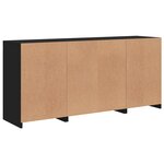 vidaXL Buffet avec lumières LED noir 142 5x37x67 cm