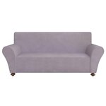 vidaXL Housse extensible de canapé Gris Jersey de polyester