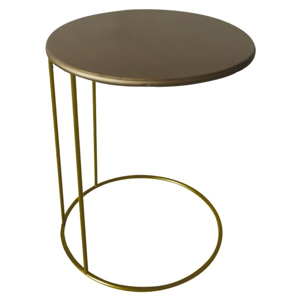 Lesli Living Table d'appoint Emma 40x54 5 cm Doré