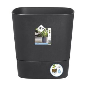 Pot de fleur Plastique Carré Greensense Aqua Care Gris Charbon 38 x 38 x 38 9 cm 31 L