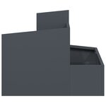 vidaXL Pot de Fleur en Plastique Anthracite Plastique Moyen Durable
