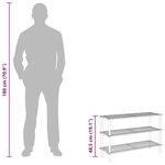 vidaXL Range-chaussures à 3 étagères Bois de sapin solide