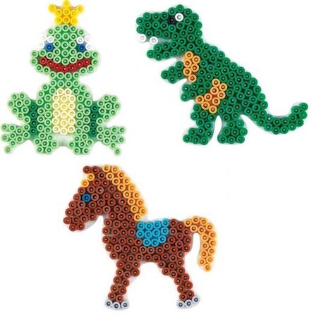 Plaques Poney dinosaure grenouille pour perles standard (Ø5 mm)