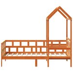 vidaXL Lit de jour avec toit cire marron 80x200 cm bois massif de pin