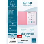 Paquet De 100 Sous-chemises Super 60 - 22x31cm - Rose - X 10 - Exacompta