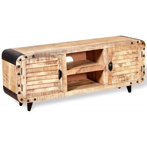 vidaXL Meuble TV Bois de manguier massif 120x30x50 cm