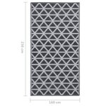 vidaXL Tapis d'extérieur Noir 160x230 cm PP