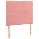 vidaXL Sommier à lattes de lit et matelas Rose 80x200 cm Velours