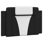 vidaXL Lit avec matelas noir et blanc 90x200 cm similicuir