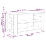 vidaXL Support de télévision Chêne Sonoma 100 x 40 x 50 cm