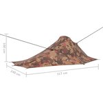 vidaXL Tente de camping 317x240x100 cm Camouflage