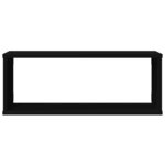 vidaXL Étagères murales cube 4 Pièces Noir 60x15x23 cm Bois d’ingénierie