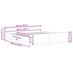 vidaXL Cadre de lit sans matelas gris béton 200x200 cm