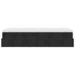 vidaXL Cadre de lit ottoman avec matelas noir 90x200 cm tissu