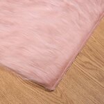 vidaXL Tapis en fausse Tafalla Rose 80 x 200 cm Polyester