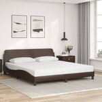 vidaXL Cadre de lit sans matelas marron 180x200 cm similicuir