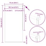 vidaXL Store enrouleur occultant café 75x130cm largeur du tissu 70 7cm