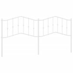 vidaXL Tête de lit métal blanc 200 cm