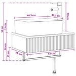 vidaXL Basin de lavage mural Chêne artisanal 53 x 35 x 39 cm