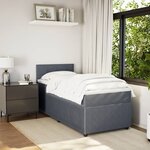 vidaXL Sommier à lattes de lit et matelas Gris foncé 90x190 cm Velours