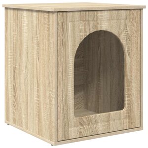 vidaXL Maison pour chat Sonoma 53 x 52 x 62 cm Bois d'ingénierie