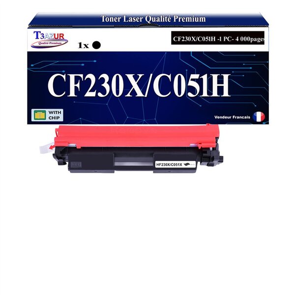 T3AZUR - Toner compatible avec Canon 051H pour Canon LBP-160  LBP-162dw  MF-264dw  MF-267dw  MF-269dw Noir - 4 000p
