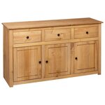 vidaXL Buffet 135x40x80 cm Pin solide Assortiment Panama