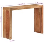 vidaXL Table console 110x30x76 cm bois massif d'acacia