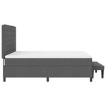 vidaXL Lit à ressorts avec matelas Gris foncé 180 x 200 cm tissu