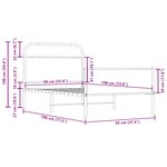 vidaXL Cadre de lit sans matelas 90x190cm chêne sonoma bois ingénierie