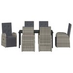 vidaXL Ensemble de salle à manger pour jardin 7 Pièces Gris polyrotin