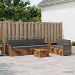 vidaXL Ensemble de canapés d'extérieur 7 Pièces Naturel et Anthracite
