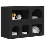 vidaXL Buffet Noir 80 5 x 35 x 59 cm Bois d'ingénierie