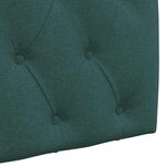 vidaXL Tête de lit suspendue Vert foncé Tissu