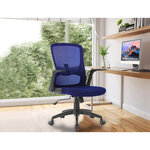 Q-connect chaise bureau rotative - Nylon maille - Max. supporte 130kg - Bleu