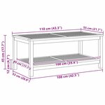 vidaXL Table basse Marron 70 x 40 x 45 cm Bois d'acacia massif