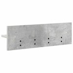 vidaXL Porte-manteau mural avec étagère Gris béton 60 x 10.5 x 18 cm