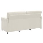 vidaXL Sofa 3 places Crème 198 x 83 x 95 cm Velours