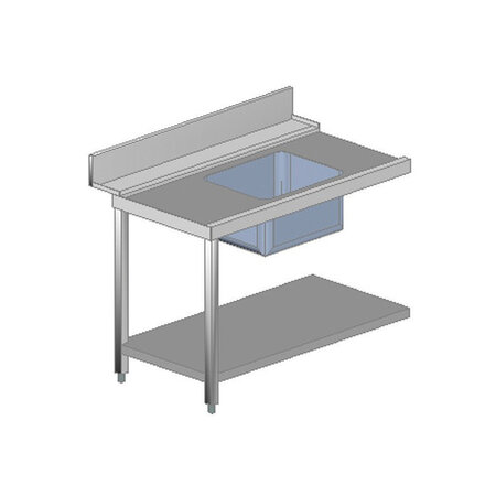 Table entrée gauche 150 cm avec evier et trou vide déchets - afi collin lucy -  -