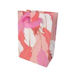 Sac cadeau petit format feuilles roses - draeger paris