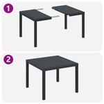 vidaXL Ensemble de salle à manger de jardin de 3 pièces avec coussins Anthracite Poly Rattan