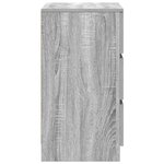 vidaXL Tables de chevet avec 3 tiroirs 2 Pièces sonoma gris 39x35x65 cm