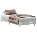 vidaXL Cadre de lit Gris béton 203 x 93 x 25 cm Bois d'ingénierie