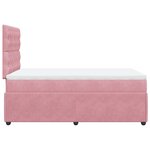 vidaXL Sommier à lattes de lit avec matelas Rose 120x200 cm Velours
