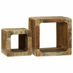 vidaXL Meuble TV 2 Pièces Marron Bois de manguier brut massif
