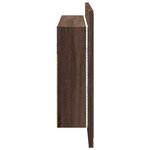 vidaXL Armoire à miroir à LED de bain chêne marron 90x12x45 cm