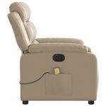 vidaXL Fauteuil de massage inclinable électrique cappuccino similicuir
