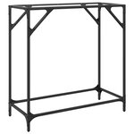 vidaXL Table console avec dessus en verre transparent 80x35x81cm acier